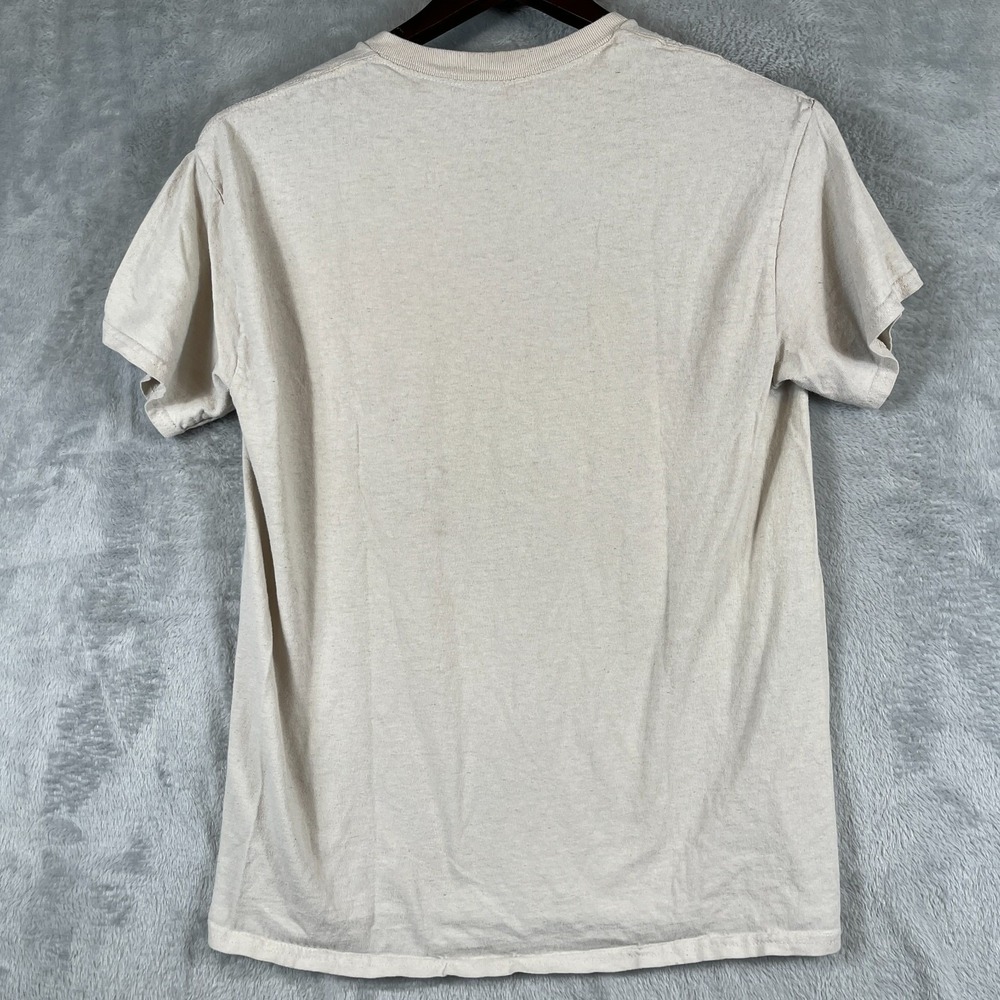 Spencers Mens Medium Giddy Up Sluts Frog Cowboy Graphic Tee Cream Funny Western - Picture 4 of 5